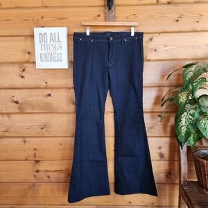 Mother The Curfew Plain Jane & Hot Shot Flare Jeans Tall Dark Wash Size 31 X 34"